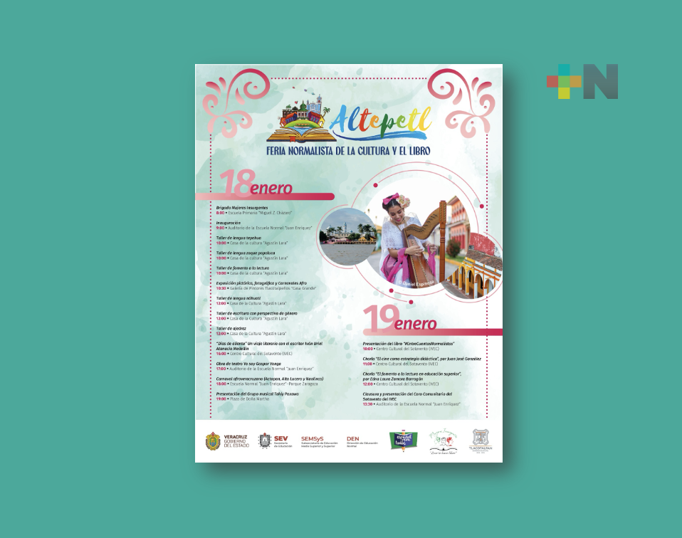 Feria Normalista de Cultura y Libro «Altepetl» será en Tlacotalpan